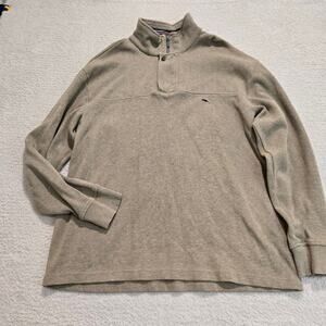 Bob Timberlake Sweater Men's L 1/4 zip Long Sleeve Pullover Heather Brown